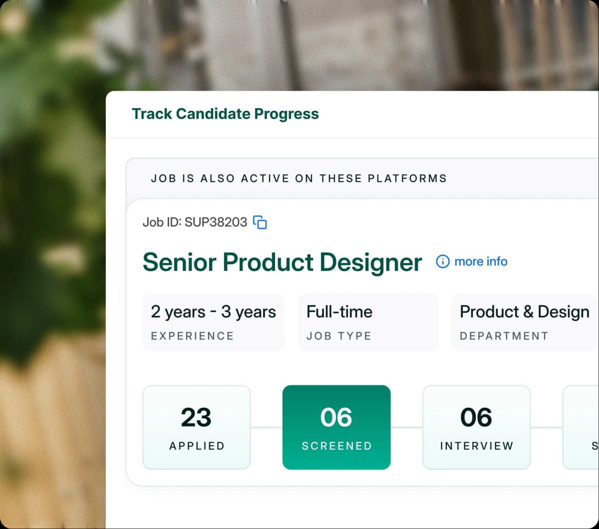 Candidate tracking dashboard